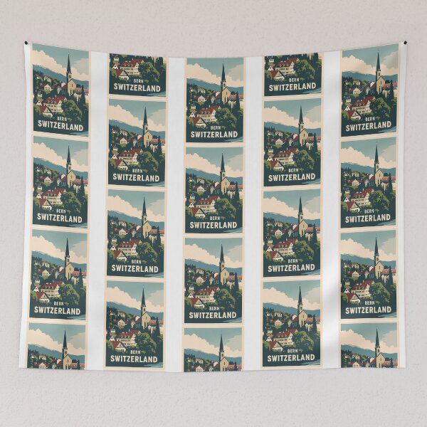 Item preview, A Vintage Travel Illustration Of Bern - Switzerland  designed and sold by WalkingInNa.