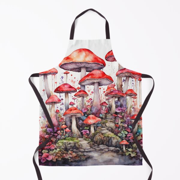 Item preview, Magical Mushroom Fantasy Watercolor Painting designed and sold by RawNaturePrints.