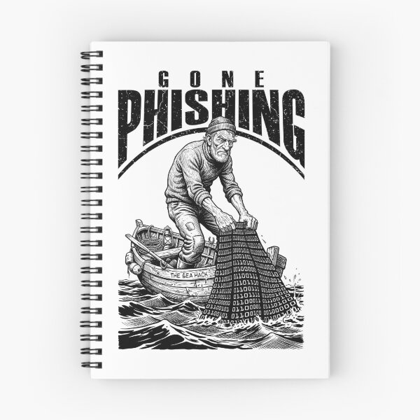 Item preview, Computer Hacker Gone Phishing Funny Binary Code Net Fishing designed and sold by GrandeDuc.