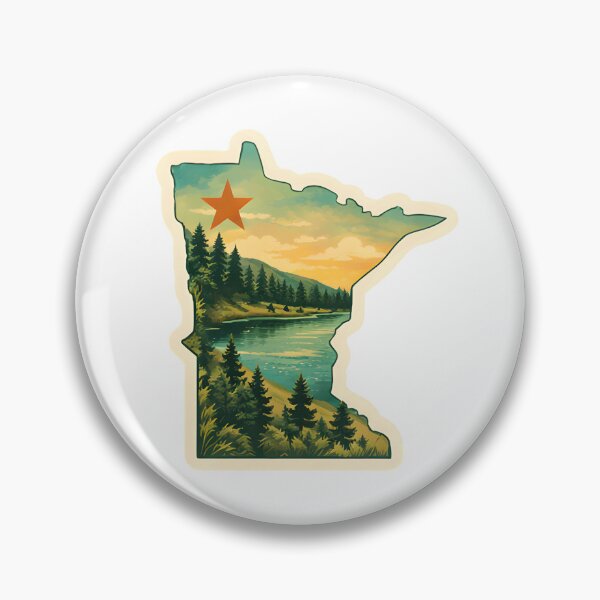 Item preview, Minnesota State Map Watercolor Illustration designed and sold by ChemicalXShop.