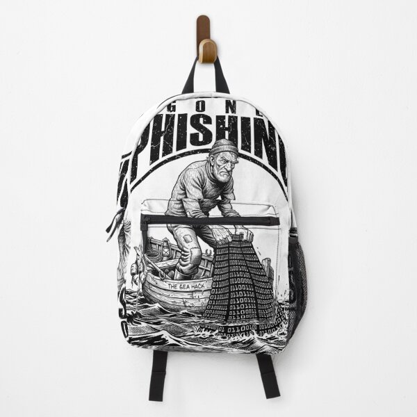 Item preview, Computer Hacker Gone Phishing Funny Binary Code Net Fishing designed and sold by GrandeDuc.
