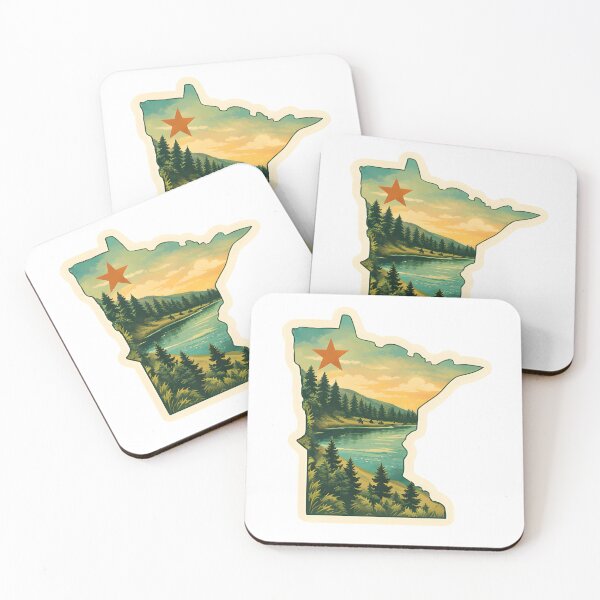 Item preview, Minnesota State Map Watercolor Illustration designed and sold by ChemicalXShop.