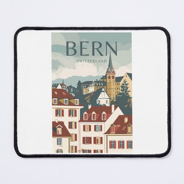 Item preview, A Vintage Travel Illustration Of Bern - Switzerland designed and sold by WalkingInNa.