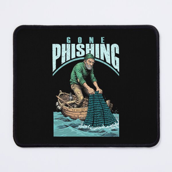 Item preview, Computer Hacker Gone Phishing Funny Binary Code Net Fishing designed and sold by GrandeDuc.