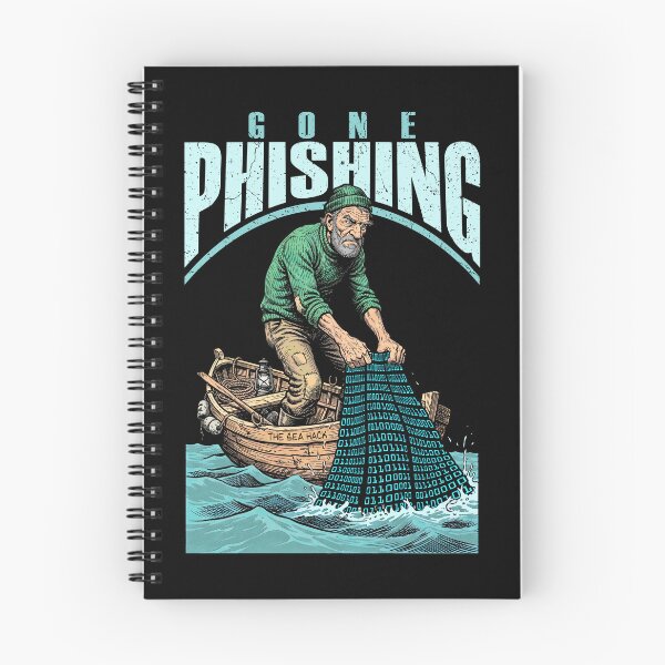Item preview, Computer Hacker Gone Phishing Funny Binary Code Net Fishing designed and sold by GrandeDuc.