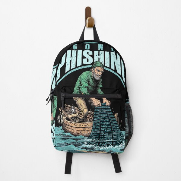 Item preview, Computer Hacker Gone Phishing Funny Binary Code Net Fishing designed and sold by GrandeDuc.