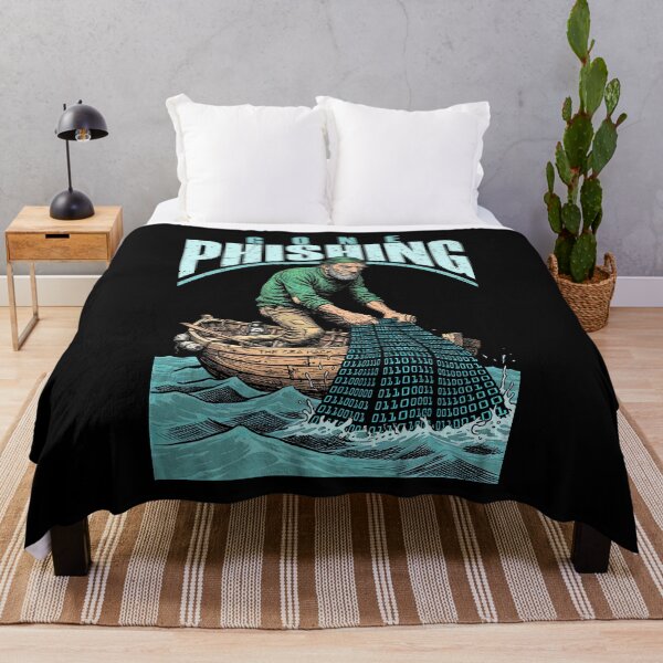 Item preview, Computer Hacker Gone Phishing Funny Binary Code Net Fishing designed and sold by GrandeDuc.