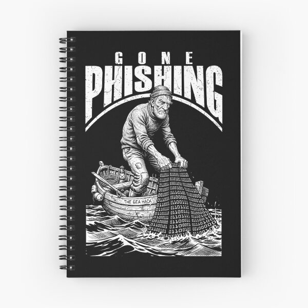 Item preview, Computer Hacker Gone Phishing Funny Binary Code Net Fishing designed and sold by GrandeDuc.