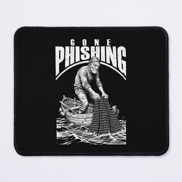 Item preview, Computer Hacker Gone Phishing Funny Binary Code Net Fishing designed and sold by GrandeDuc.