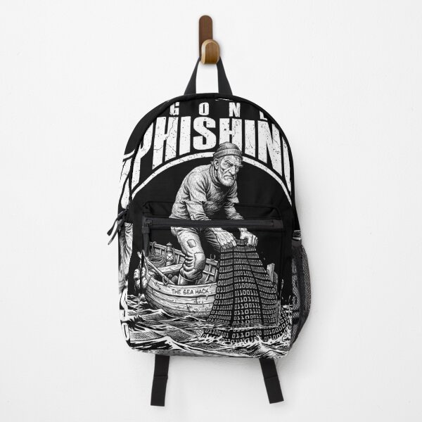 Item preview, Computer Hacker Gone Phishing Funny Binary Code Net Fishing designed and sold by GrandeDuc.