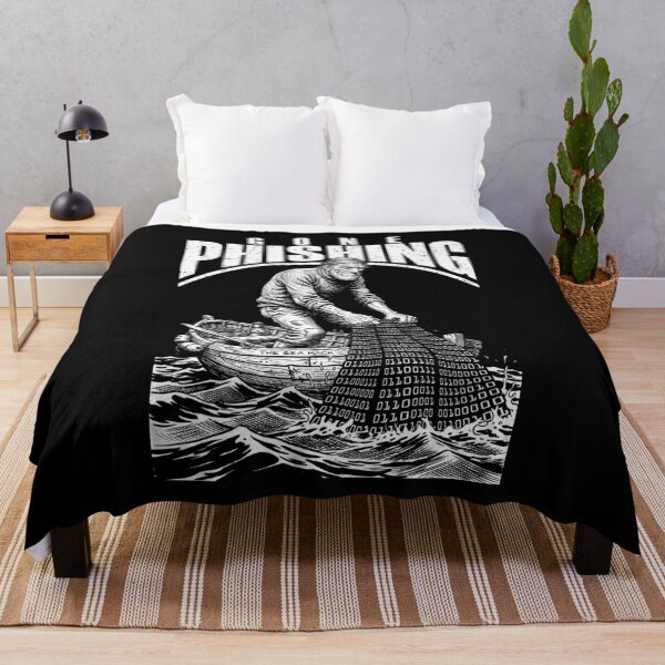 Item preview, Computer Hacker Gone Phishing Funny Binary Code Net Fishing designed and sold by GrandeDuc.