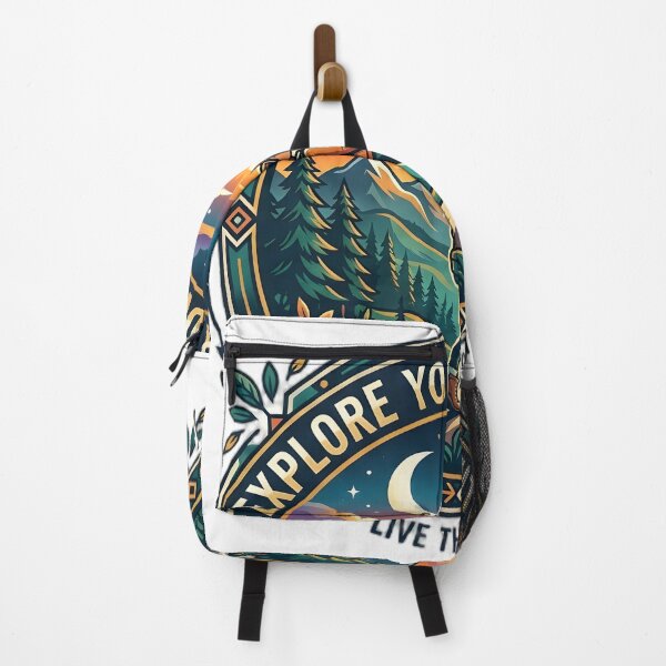 Item preview, Colorful Vintage Hiking Wilderness Design designed and sold by ManuMax93.