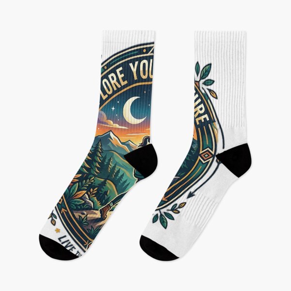 Item preview, Colorful Vintage Hiking Wilderness Design designed and sold by ManuMax93.
