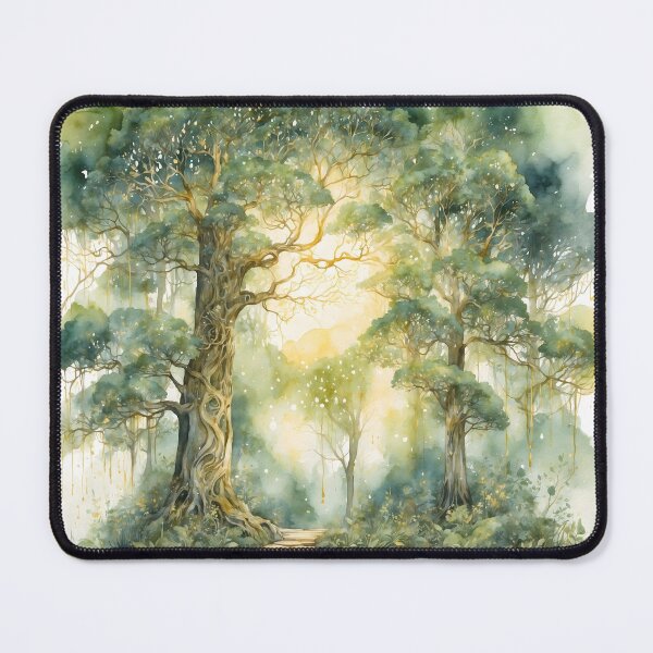 Item preview, Enchanted Forest Watercolor Painting designed and sold by RawNaturePrints.