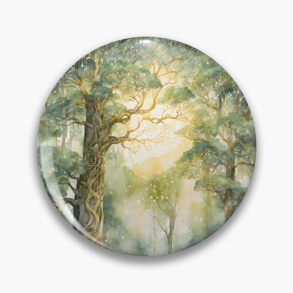 Item preview, Enchanted Forest Watercolor Painting designed and sold by RawNaturePrints.
