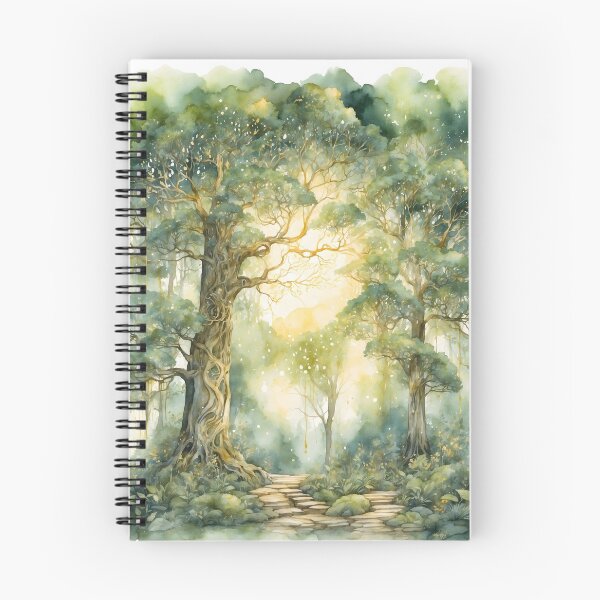 Item preview, Enchanted Forest Watercolor Painting designed and sold by RawNaturePrints.