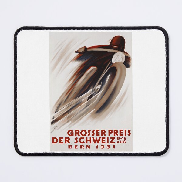Item preview, Art Deco Swiss Motorcycle Advert Motor Sport designed and sold by WalkingInNa.