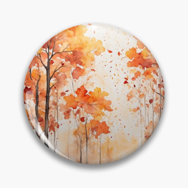 Item preview, Autumn Forest Watercolor Painting designed and sold by RawNaturePrints.
