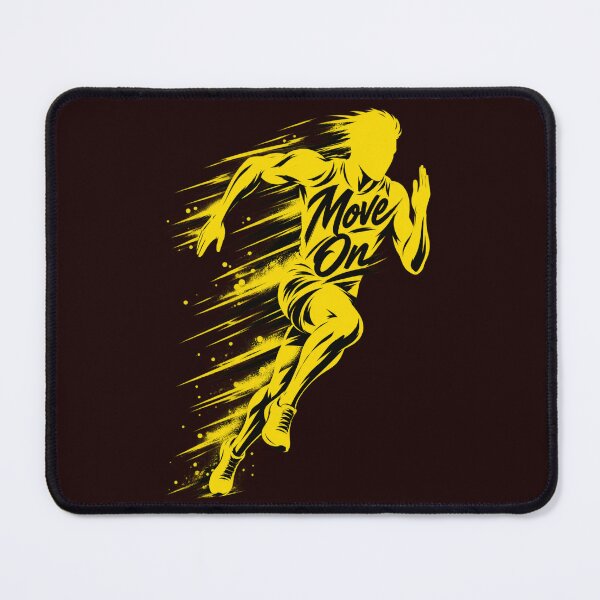 Item preview, Move On Motivational Runner Design designed and sold by WearTheVibe Store.