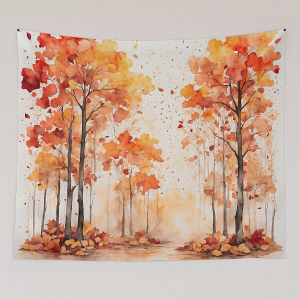 Item preview, Autumn Forest Watercolor Painting designed and sold by RawNaturePrints.