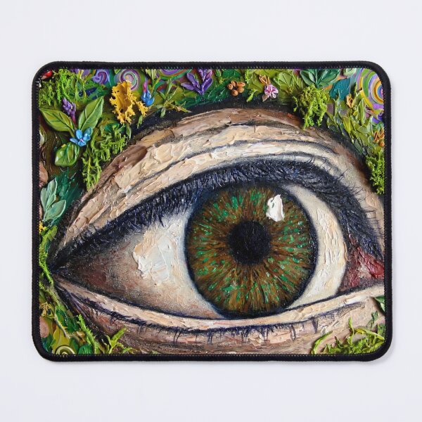 Item preview, Hazel Forest Eye with Mushrooms - Autumn Woodland Fantasy Art designed and sold by MAISON SYLVIE.