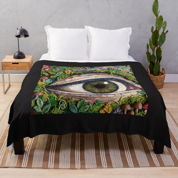 Item preview, Hazel Forest Eye with Mushrooms - Autumn Woodland Fantasy Art designed and sold by MAISON SYLVIE.