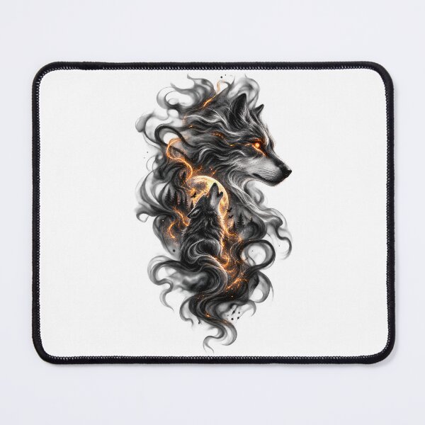 Item preview, Wolf Spirit Moon Dark Fantasy Art designed and sold by CreativeMindsetLab.