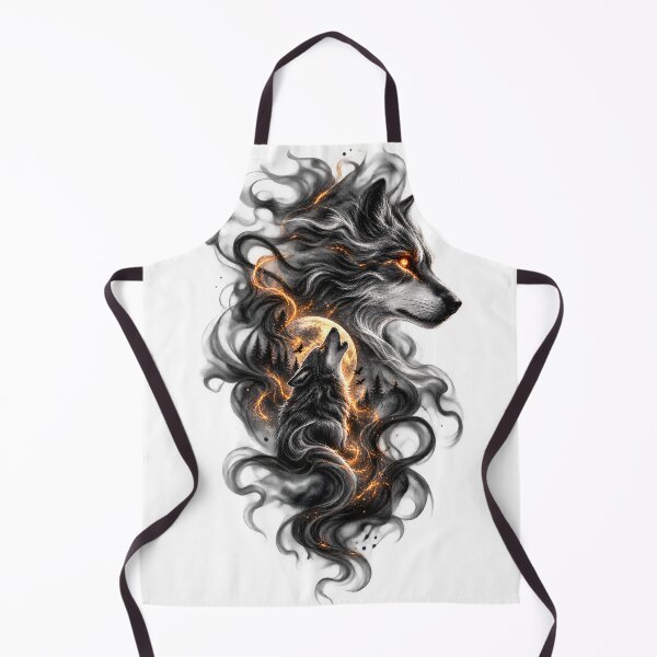 Item preview, Wolf Spirit Moon Dark Fantasy Art designed and sold by CreativeMindsetLab.