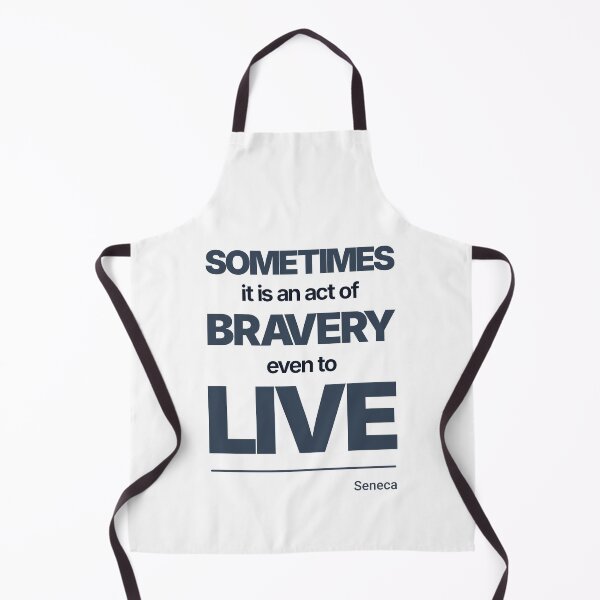 Item preview, Sometimes It Is an Act of Bravery Even to Live - Seneca - Minimalist Style Stoic Quote - Dark Version designed and sold by Stoic Core.