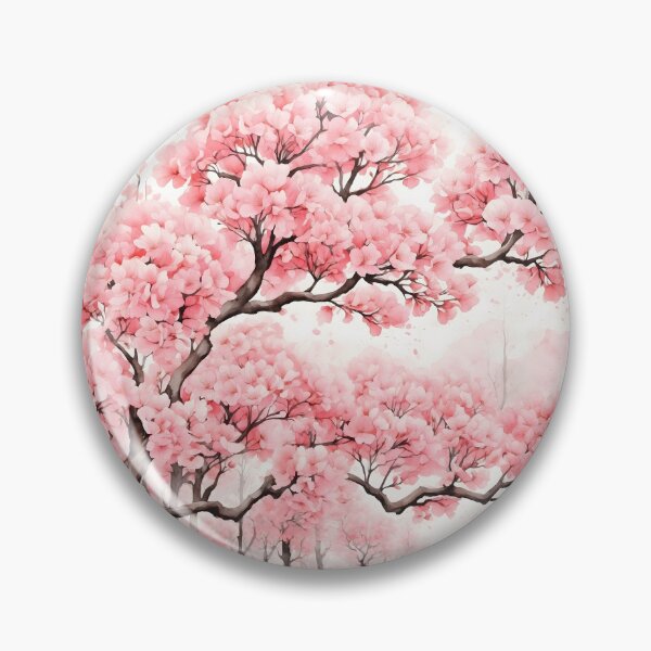 Item preview, Cherry Blossom Forest Watercolor Painting designed and sold by RawNaturePrints.