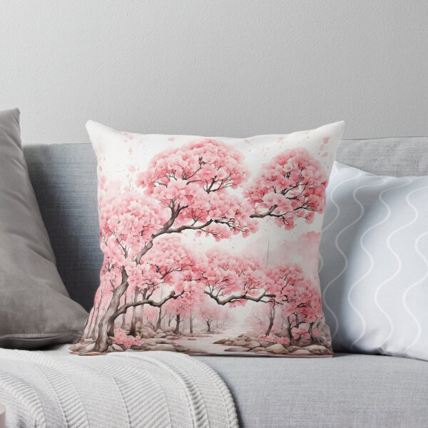 Item preview, Cherry Blossom Forest Watercolor Painting designed and sold by RawNaturePrints.