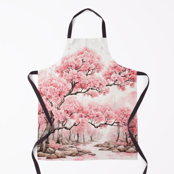 Item preview, Cherry Blossom Forest Watercolor Painting designed and sold by RawNaturePrints.