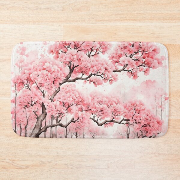 Item preview, Cherry Blossom Forest Watercolor Painting designed and sold by RawNaturePrints.