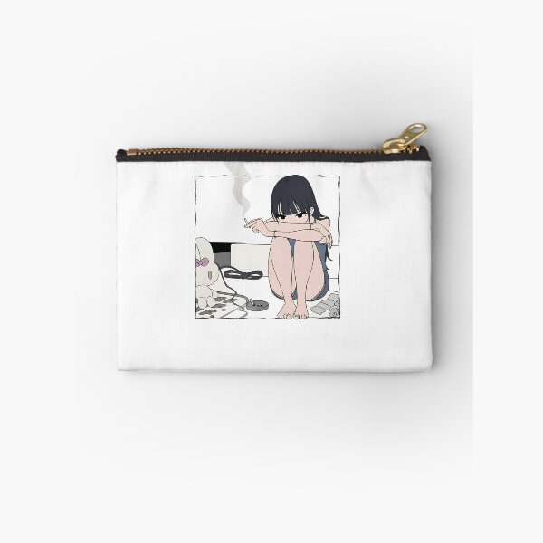Item preview, Aesthetically pleasing sad girl smoking, dark indie manga style designed and sold by OH-MY-GOTH.