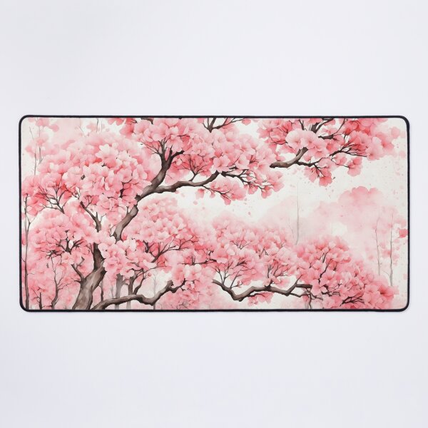 Item preview, Cherry Blossom Forest Watercolor Painting designed and sold by RawNaturePrints.