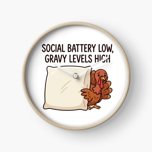 Item preview, Social Battery Low Gravy Levels High Funny Turkey Introvert Thanksgiving Holiday Humor designed and sold by raedattia.