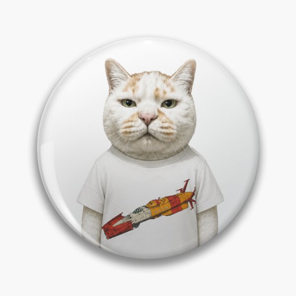 Item preview, Cat Wearing Yukikaze Space Destroyer Tee designed and sold by Komatoya.