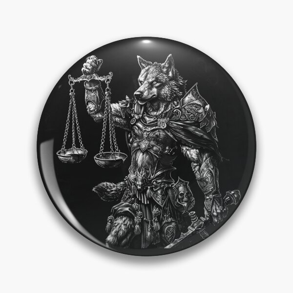 Item preview, Wolf Warrior of Justice Armored Fantasy Guardian with Scales Design Art designed and sold by inkoutninja.