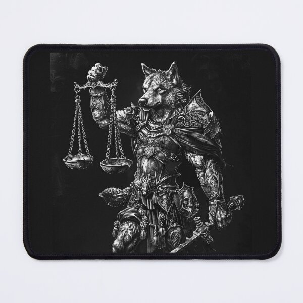 Item preview, Wolf Warrior of Justice Armored Fantasy Guardian with Scales Design Art designed and sold by inkoutninja.