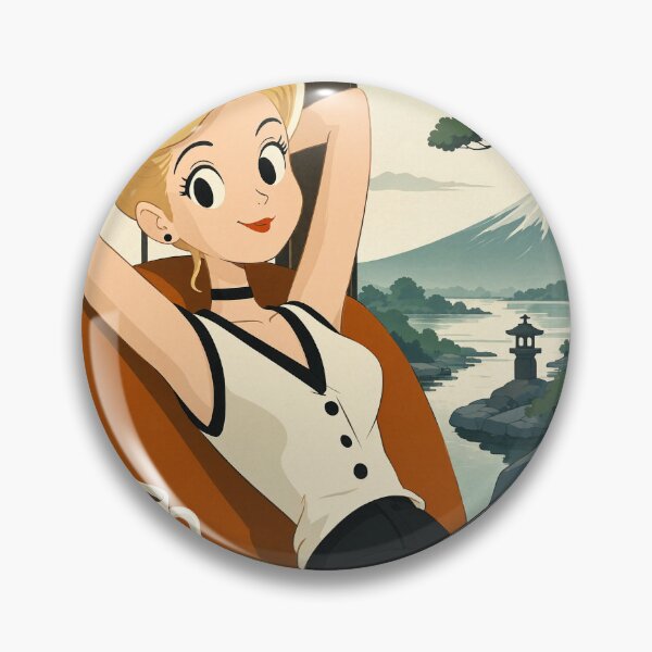 Item preview, Cute anime manga girl reclining with a cup of coffee designed and sold by Vintage Designs +.