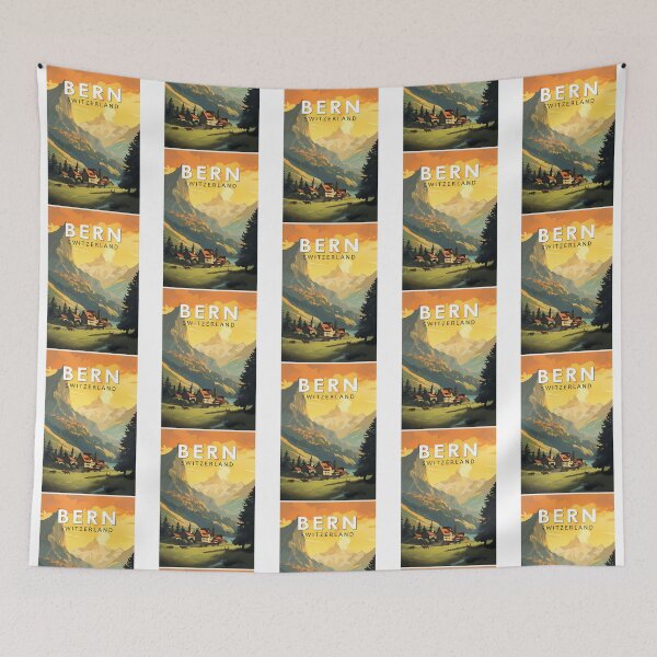 Item preview, Bern Switzerland Travel Art Vintage designed and sold by WalkingInNa.