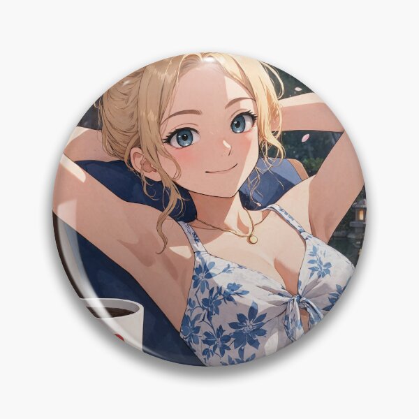 Item preview, Cute anime manga girl reclining with a cup of coffee designed and sold by Vintage Designs +.