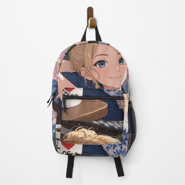 Item preview, Cute anime manga girl reclining with a cup of coffee designed and sold by Vintage Designs +.