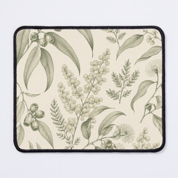 Item preview, Wattle Eucalyptus Pillow Cover Vintage Australian Native Gum Leaf Spring Cushion designed and sold by Yellowriversss.