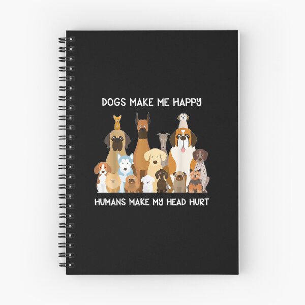 Item preview, Dogs Make Me Happy Humans Make My Head Hurt – Funny Dog Lover designed and sold by roartusa.