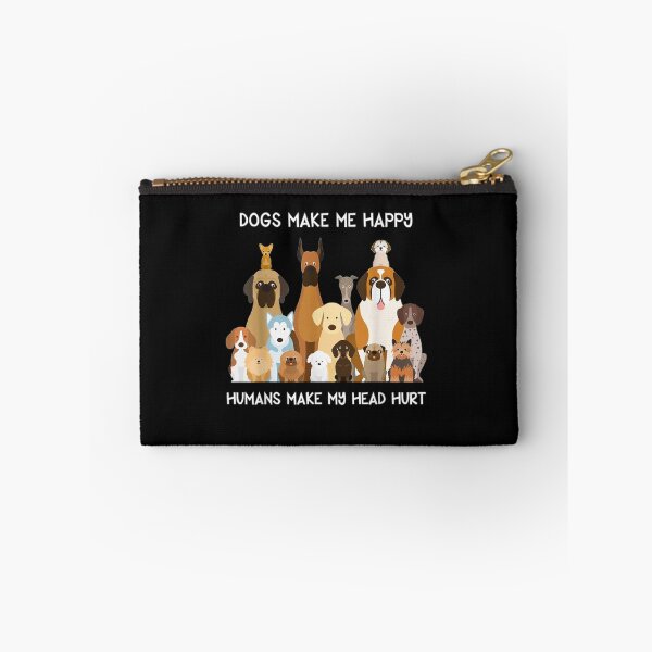 Item preview, Dogs Make Me Happy Humans Make My Head Hurt – Funny Dog Lover designed and sold by roartusa.