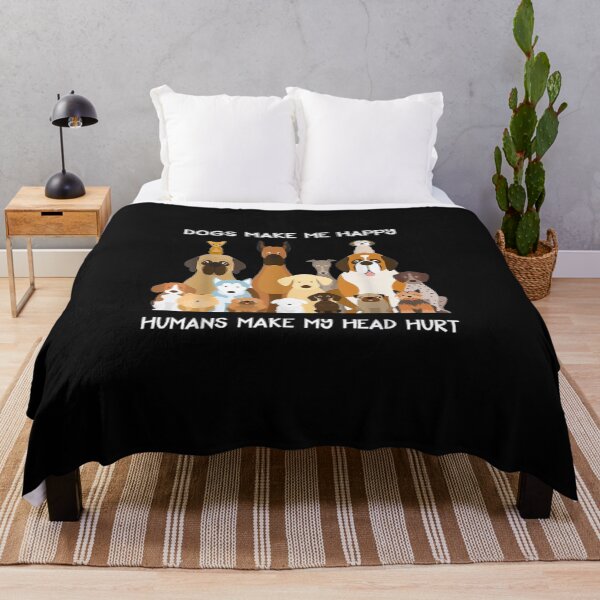 Item preview, Dogs Make Me Happy Humans Make My Head Hurt – Funny Dog Lover designed and sold by roartusa.