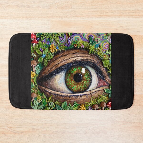 Item preview, Amber Forest Eye with Mushrooms - Mystical Woodland Fantasy Art designed and sold by MAISON SYLVIE.