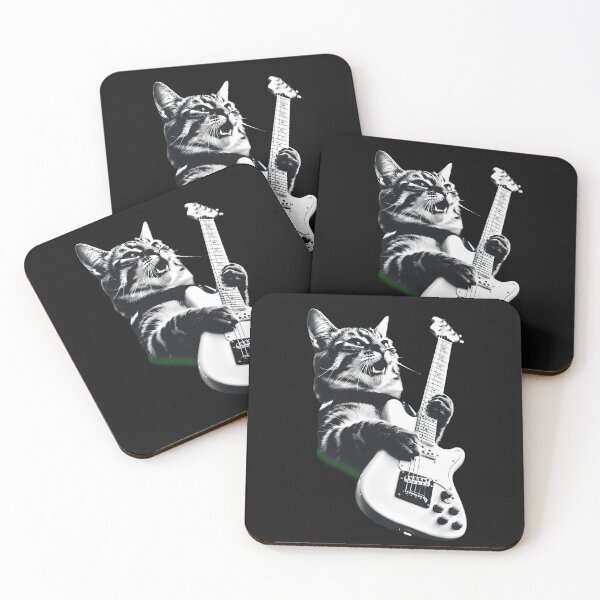 Item preview, cat guitarist designed and sold by warhurnat.