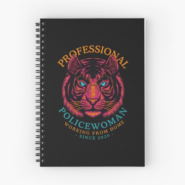 Item preview, Professional Policewoman Working From Home Tiger designed and sold by kazeckmynea.